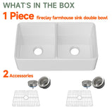 Miuara Farmhouse Sink Farm Sink Undermount Kitchen Sinks Fireclay Sink Decor Fluted Apron Sink - Miuara LLC