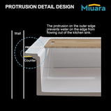 White Workstation Kitchen Sink 33 Inch - 1 Hole Large Kitchen Sink Drop In 33"x22", 9" Deep Topmount Kitchen Sink,Single Bowl Overmount Fireclay Sink For Kitchen,with 4 Custom Accessories