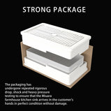 Miuara White Kitchen Sink Drop In 27 x 19 x 10 Inch Fireclay Dual Mount Drop In Kitchen Sink Deep Single Bowl Topmount & Undermount Kitchen Sink with Custom Bottom Grid & Kitchen Sink Strainer - Miuara LLC